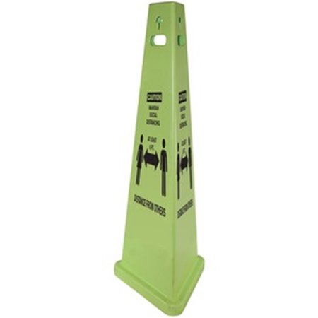 IMPACT PRODUCTS TriVu 3 Sided Social Distancing Safety Sign Cone IMP9140SD